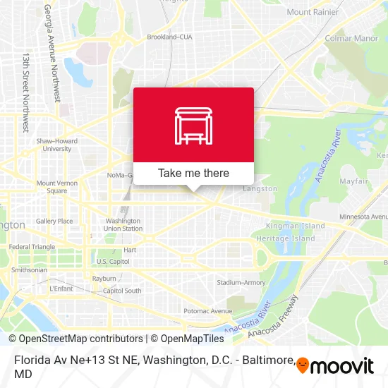 Florida Av Ne+13 St NE map