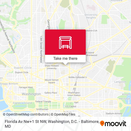 Mapa de Florida Av Nw+1 St NW