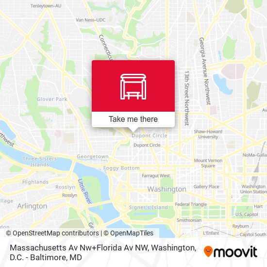 Mapa de Massachusetts Av Nw+Florida Av NW