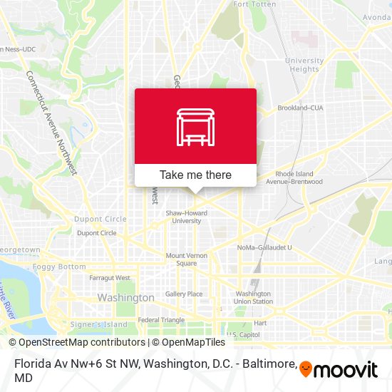 Mapa de Florida Av Nw+6 St NW