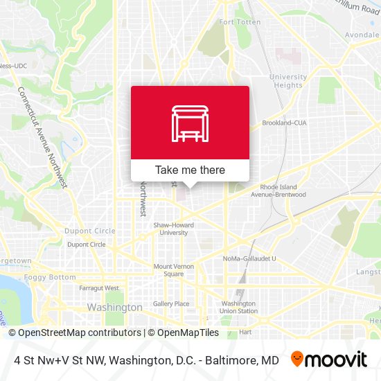 4 St Nw+V St NW map