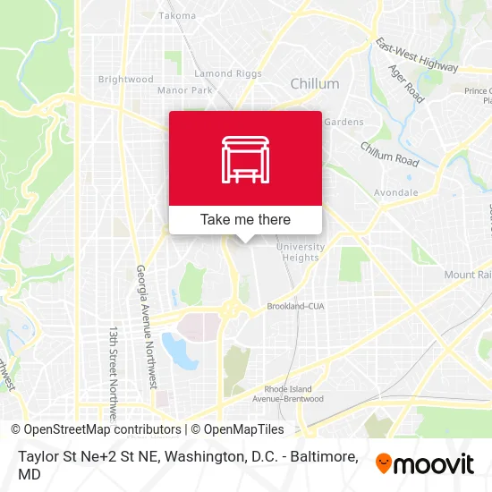 Taylor St Ne+2 St NE map