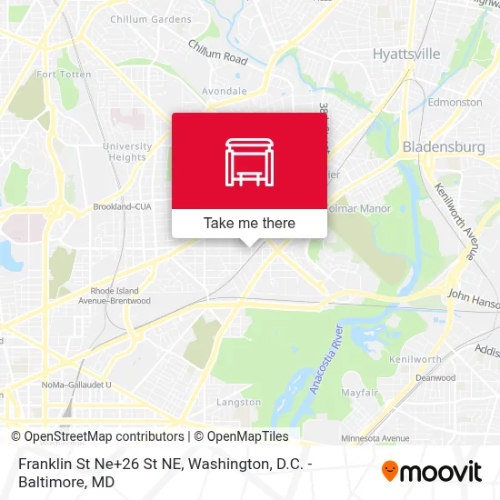 Franklin St Ne+26 St NE map