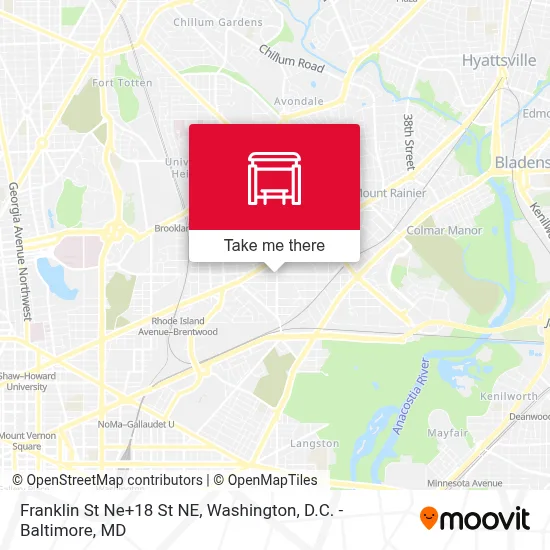 Franklin St Ne+18 St NE map