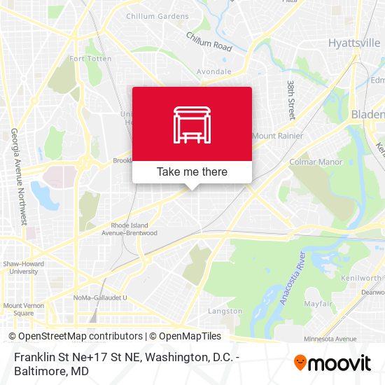 Franklin St Ne+17 St NE map