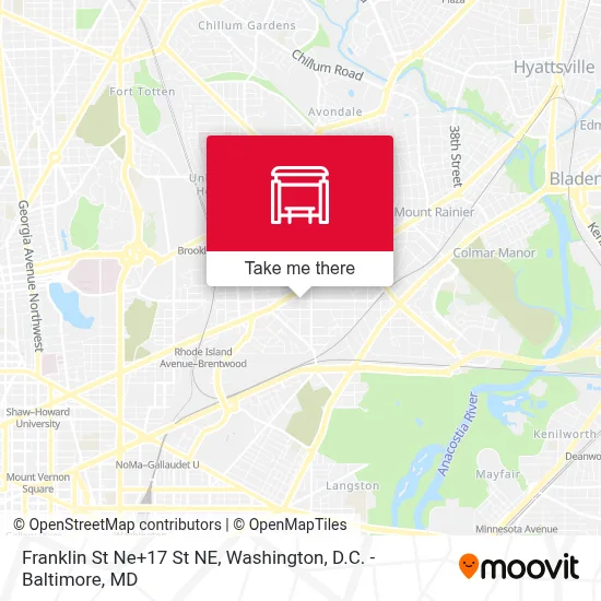 Franklin St Ne+17 St NE map