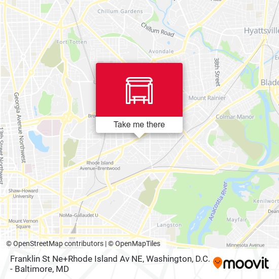 Franklin St Ne+Rhode Island Av NE map