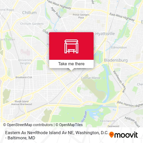 Eastern Av Ne+Rhode Island Av NE map