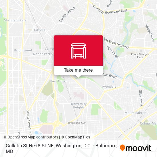 Gallatin St Ne+8 St NE map