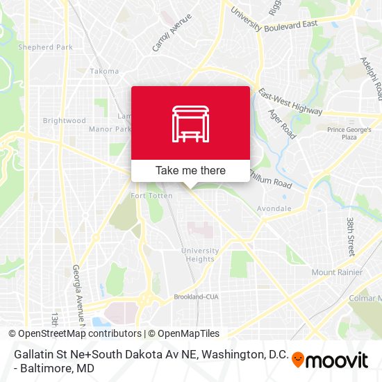 Gallatin St Ne+South Dakota Av NE map