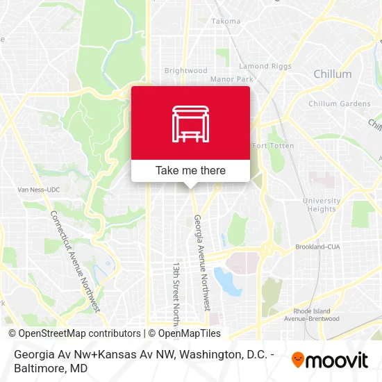 Mapa de Georgia Av Nw+Kansas Av NW