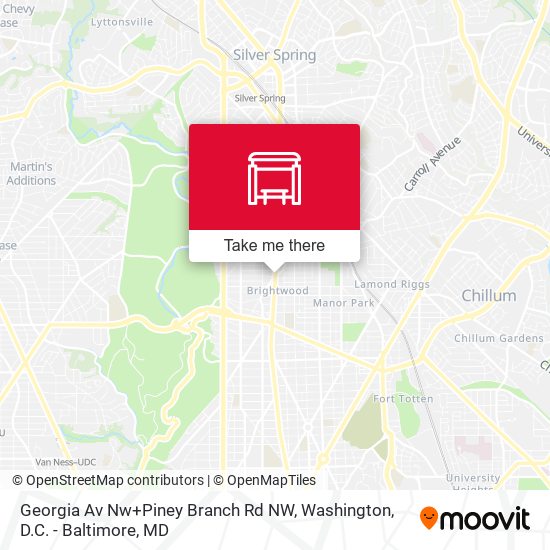 Georgia Av Nw+Piney Branch Rd NW map