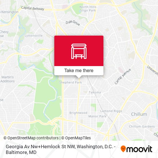 Georgia Av Nw+Hemlock St NW map