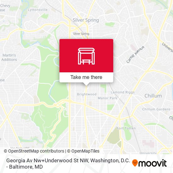Mapa de Georgia Av Nw+Underwood St NW