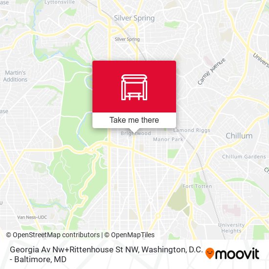 Mapa de Georgia Av Nw+Rittenhouse St NW