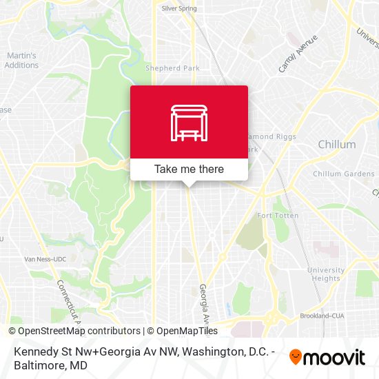 Mapa de Kennedy St Nw+Georgia Av NW