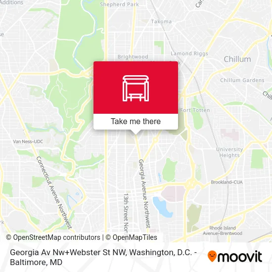 Mapa de Georgia Av Nw+Webster St NW