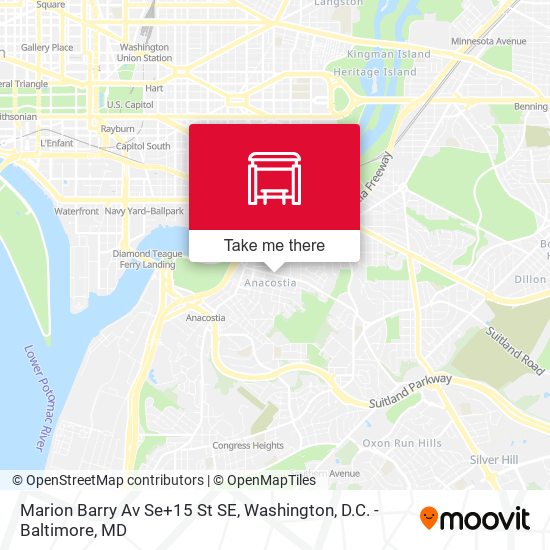 Mapa de Marion Barry Av Se+15 St SE