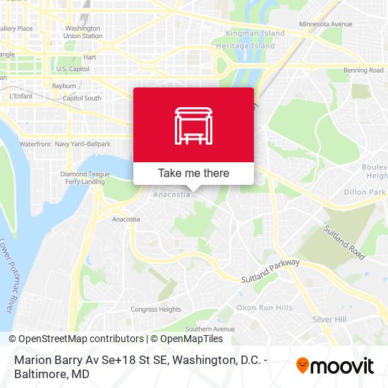 Mapa de Marion Barry Av Se+18 St SE