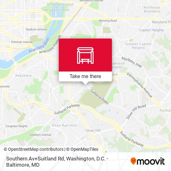 Southern Av+Suitland Rd map