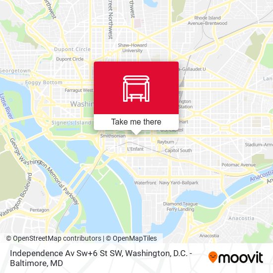 Mapa de Independence Av Sw+6 St SW