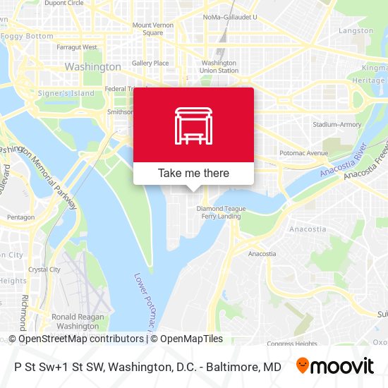 P St Sw+1 St SW map