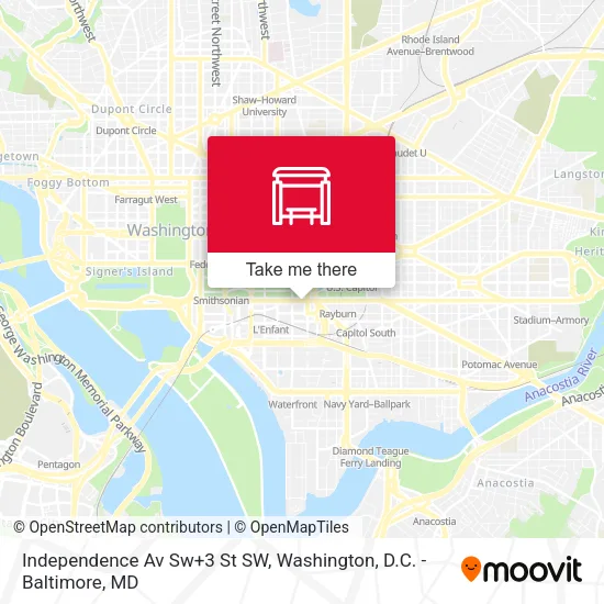 Independence Av Sw+3 St SW map