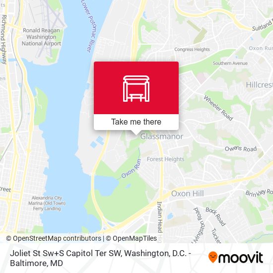 Joliet St Sw+S Capitol Ter SW map