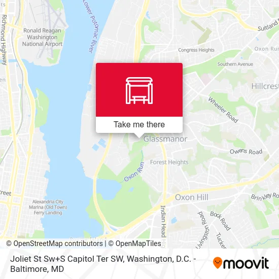 Joliet St Sw+S Capitol Ter SW map