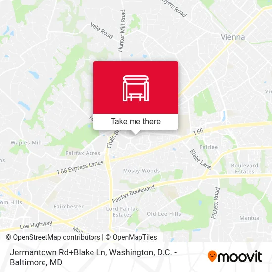 Jermantown Rd+Blake Ln map