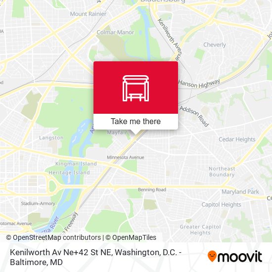 Kenilworth Av Ne+42 St NE map