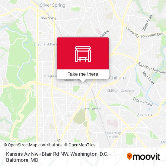 Kansas Av Nw+Blair Rd NW map