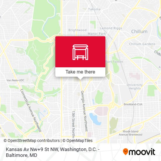 Mapa de Kansas Av Nw+9 St NW