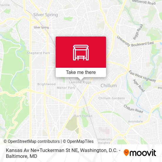 Kansas Av Ne+Tuckerman St NE map