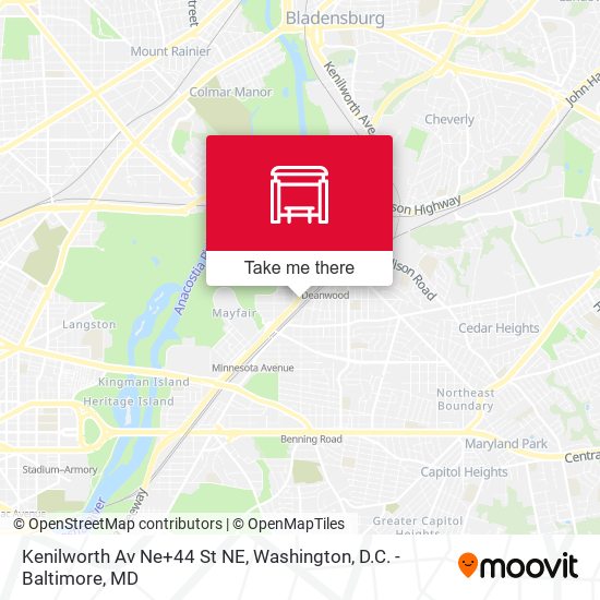 Kenilworth Av Ne+44 St NE map