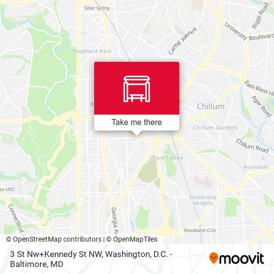 3 St Nw+Kennedy St NW map
