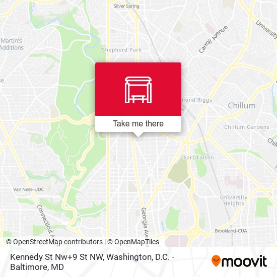 Mapa de Kennedy St Nw+9 St NW