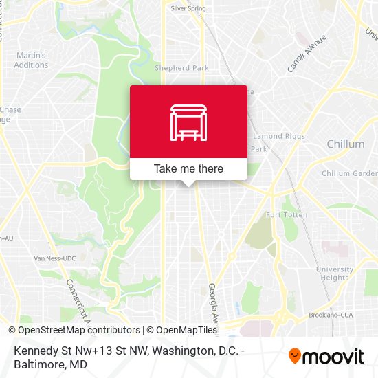 Kennedy St Nw+13 St NW map