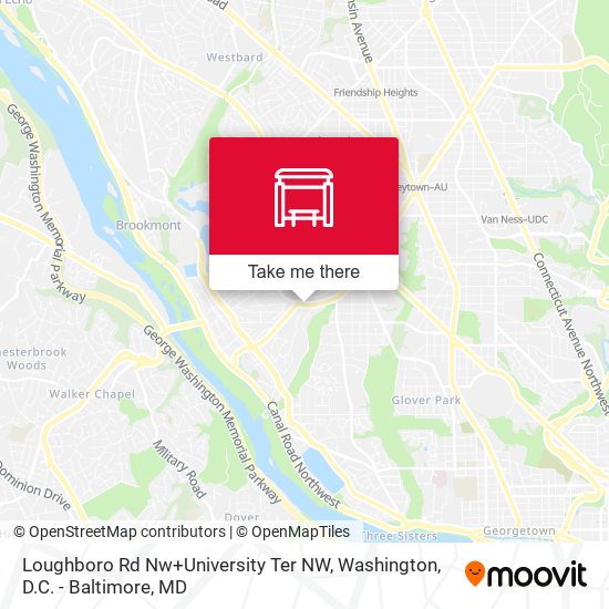 Mapa de Loughboro Rd Nw+University Ter NW