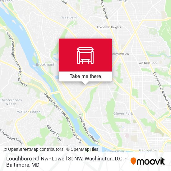 Loughboro Rd Nw+Lowell St NW map