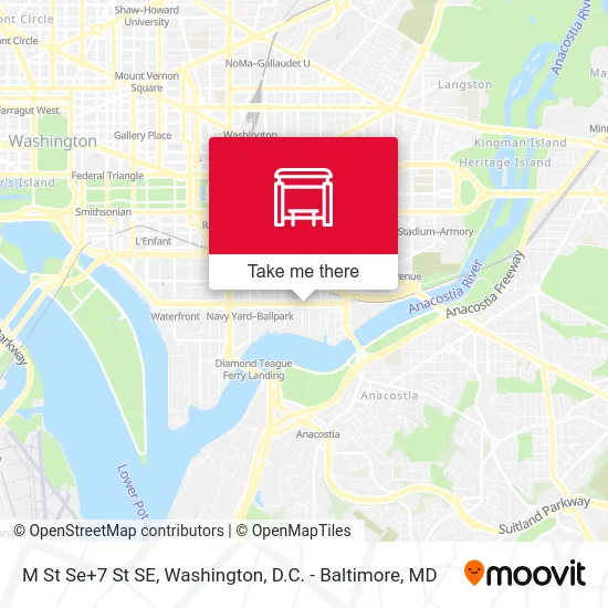 M St Se+7 St SE map