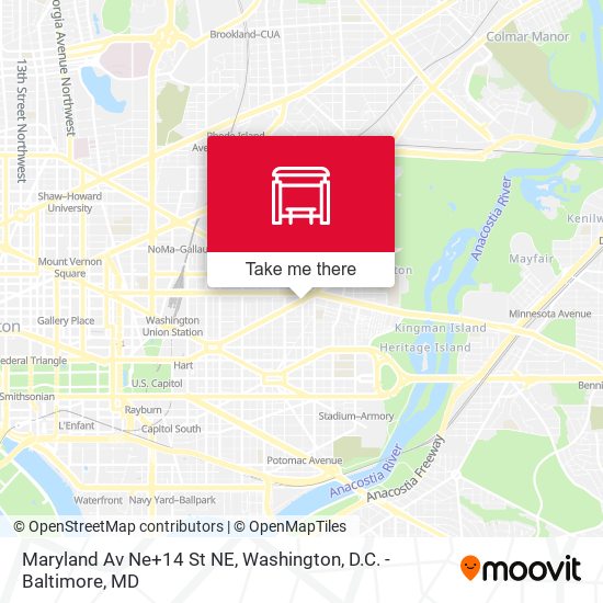 Maryland Av Ne+14 St NE map