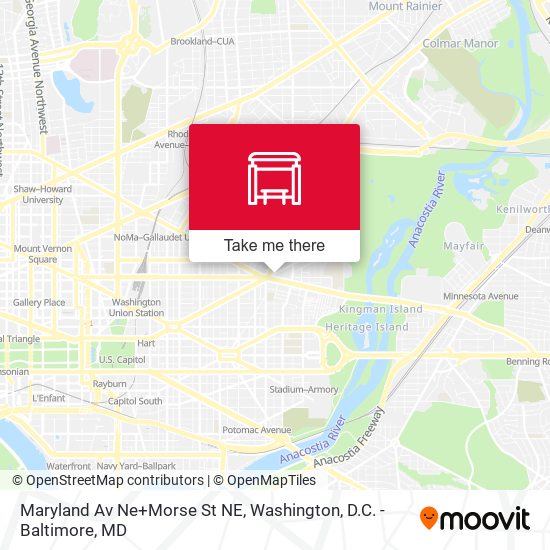Mapa de Maryland Av Ne+Morse St NE