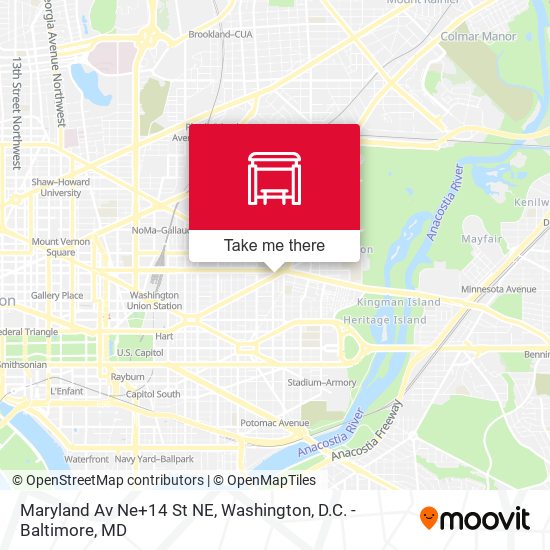 Maryland Av Ne+14 St NE map