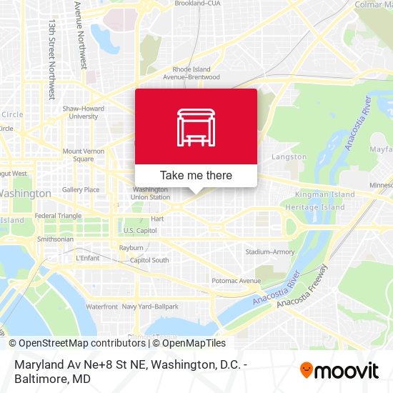 Mapa de Maryland Av Ne+8 St NE