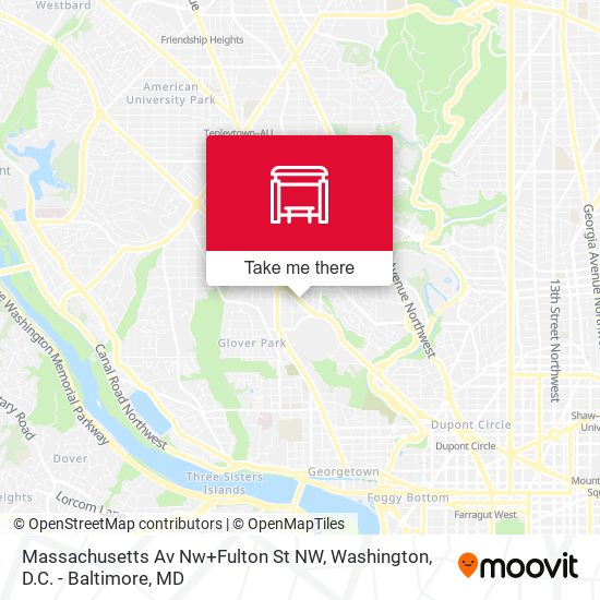 Mapa de Massachusetts Av Nw+Fulton St NW