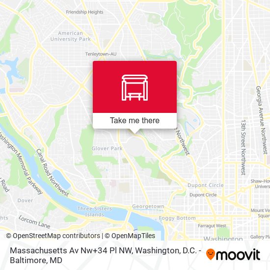 Massachusetts Av Nw+34 Pl NW map