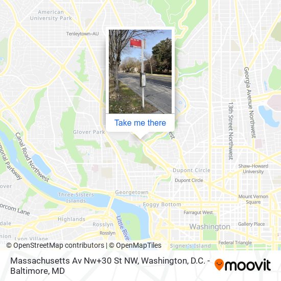 Mapa de Massachusetts Av Nw+30 St NW