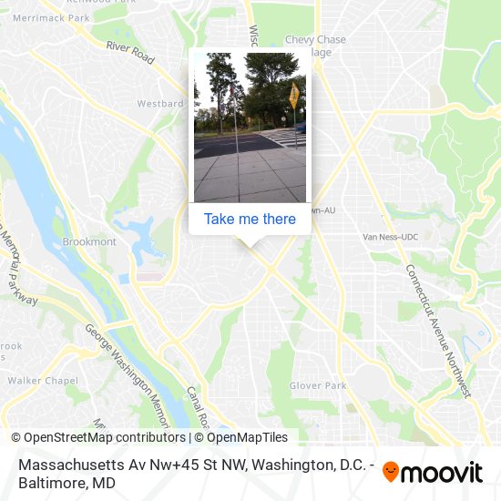 Massachusetts Av Nw+45 St NW map
