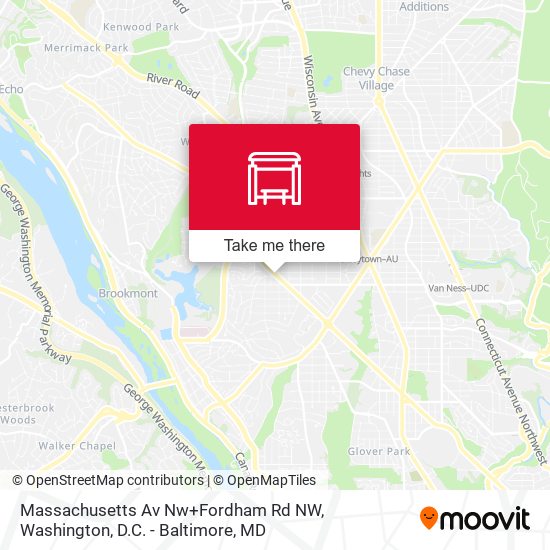 Mapa de Massachusetts Av Nw+Fordham Rd NW